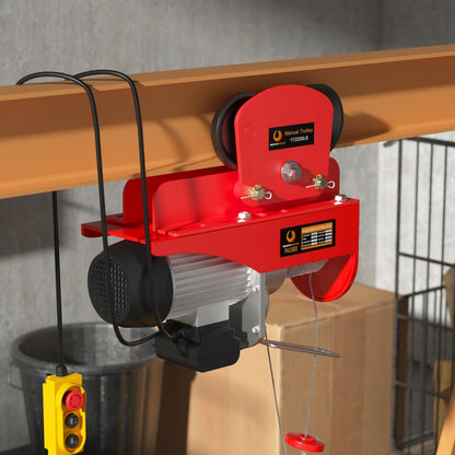BEAMNOVA 1 Ton Electric I Beam Trollley for Hoist + Manual 4-Wheel I Beam Trolley for Hoist
