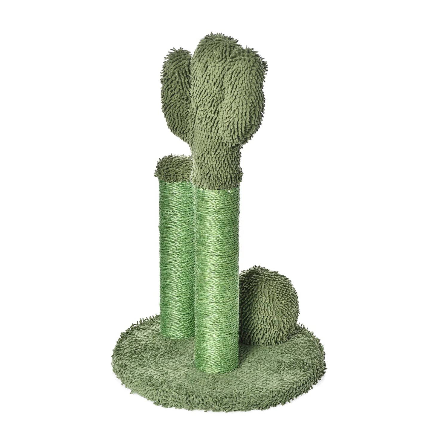 Amazon Basics Cat Scratching Post for Indoor Cats, Cactus Cat Scratcher Triple Posts, 68 cm, Green