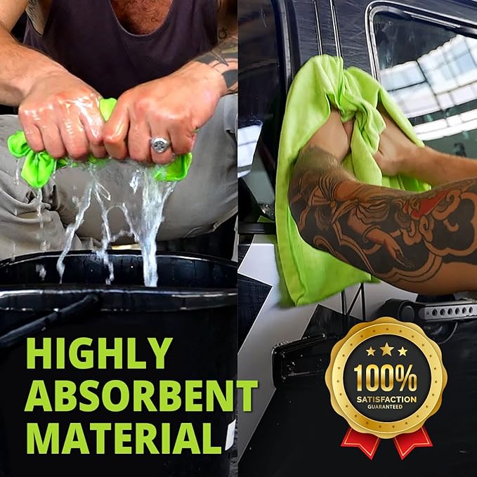 HELOMOR 6 Extra Large Microfiber Cleaning Cloths, Reusable Multi-Purpose