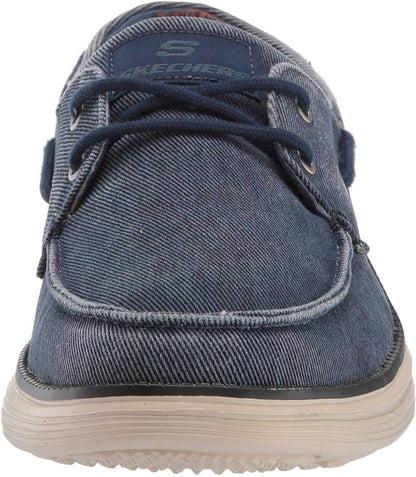 Skechers Men's Status 2.0- Lorano Boat Shoes, Navy Canvas, 8 UK