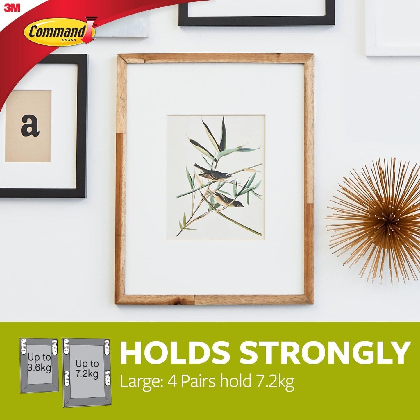 Command Picture Hanging Strips, Large, Value Pack - 14 Pairs (28 Strips) - For Pictures, Frames, Mirrors, Wall décor - Damage Free Hanging