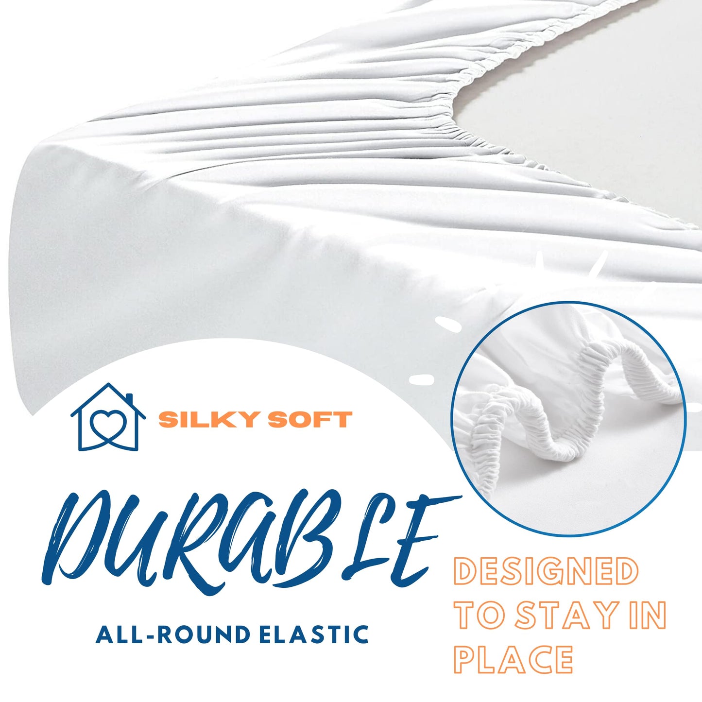 THYUNQ Celestial Split King Sheets Sets for Adjustable Bed, Astrology Moon Stars Pattern Sheet Set - 16 Inch Deep Pocket, Super Soft Microfiber Printed Bedding Sheets & Pillowcases 5 Piece