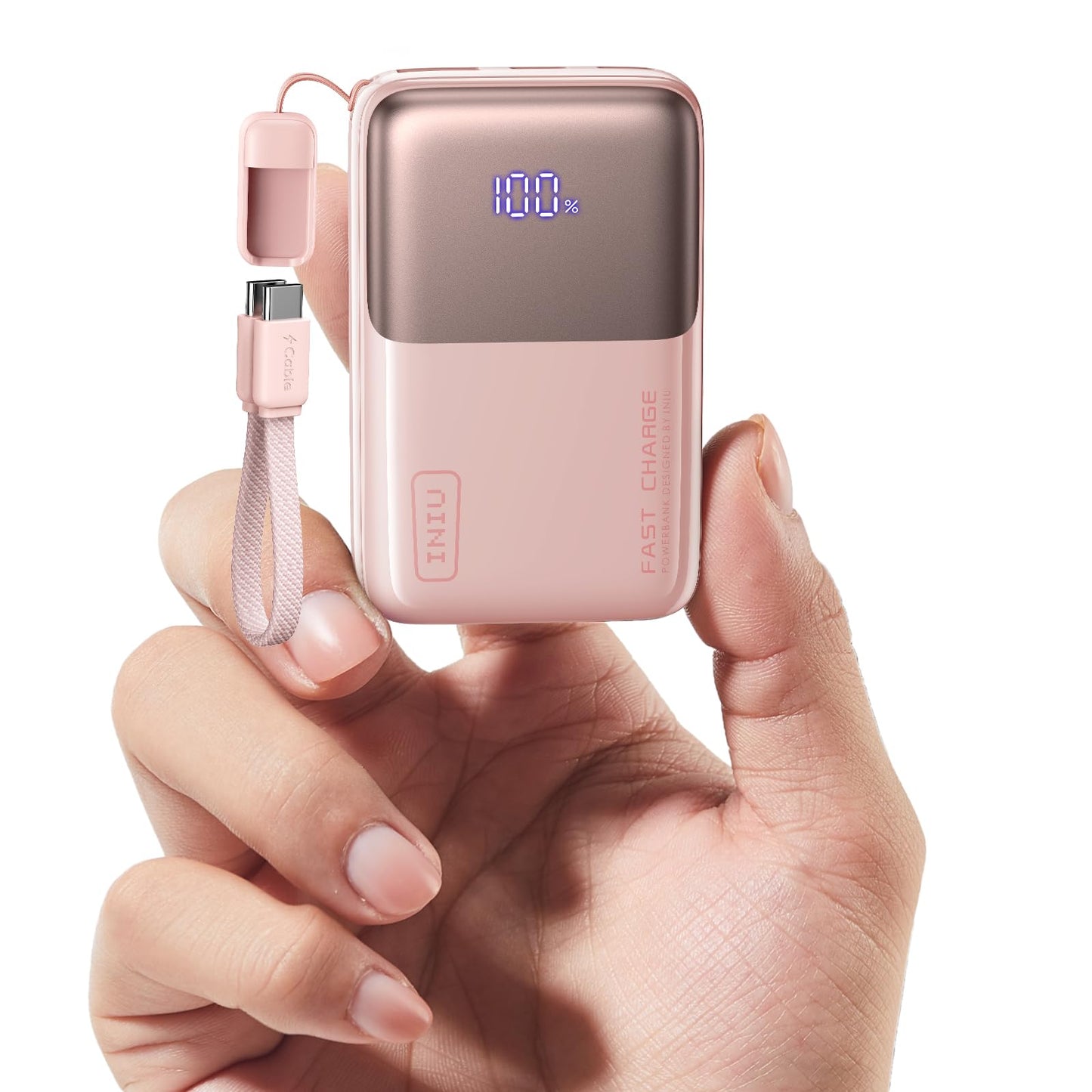 INIU Pocket Size Portable Charger, Ultra Small 10000mAh 45W PD Power Bank, USB C in&Out Fast Charging Battery Pack, Travel Essentials Powerbank for iPhone 17 16 15 14 Pro Air, Xiaomi, Samsung S24 etc