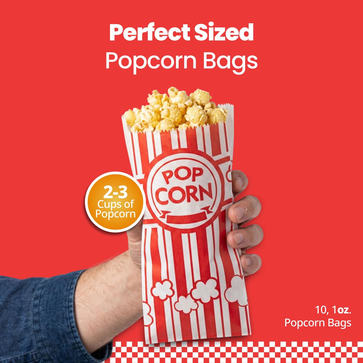 Scoopset Popcorn Scoop Set with Salt Shaker & 10 Popcorn Bags, Stainless Steel Popcorn Scoop for Popcorn Machine, Popcorn Scooper, French Fry Scoop Bagger Shovel