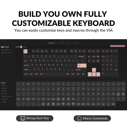Keychron K10 Pro Wireless Custom Mechanical Keyboard, QMK/VIA Programmable Bluetooth/Wired White Backlight, Hot-swappable Keychron K Pro Brown Switch - For Mac Windows Linux