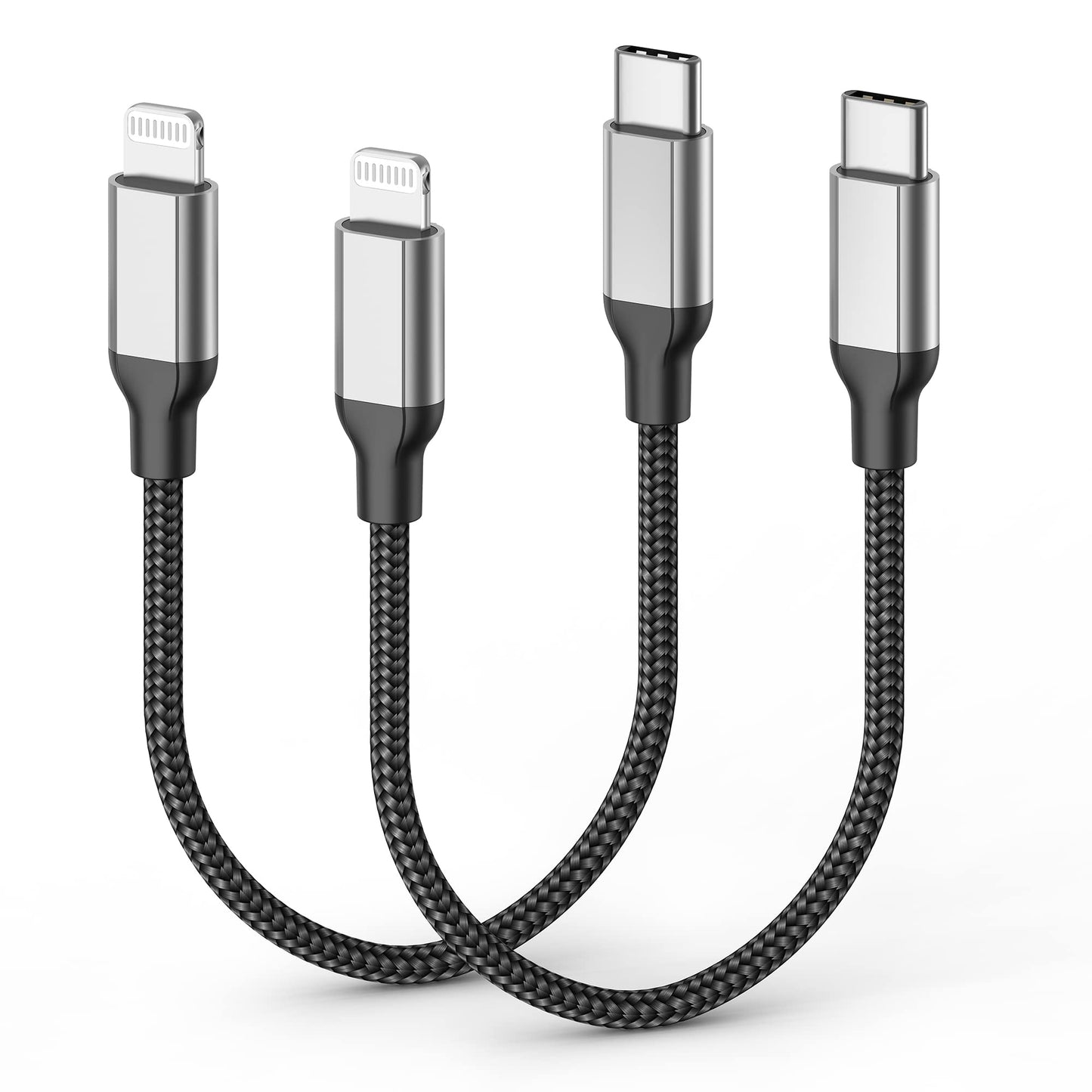 2Pack MFi Certified 3ft USB-C to Lightning Cable - Fast Charging for iPhone 14-8, iPad