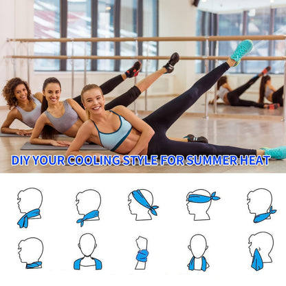 4 Packs Cooling Towels for Neck and Face(40"x 12"), Cool Sweat Towels for Hot Weather, Cooling Rag, Lightweight Soft Breathable Towels for Yoga, Sport, Workout, Running, Gym, Camping, Fitness