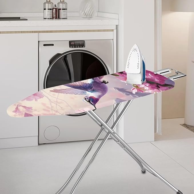 Hummingbird Flower Ironing Board Cover and Pad Standard Size Padding Decorative