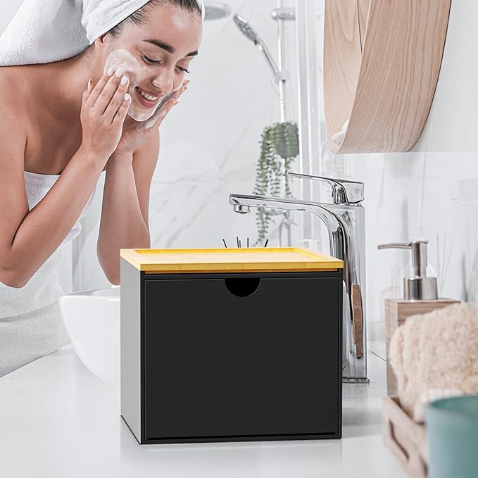 VITVITI Drawer Disposable Face Towel Holder Box, Acrylic Facial Towel Container