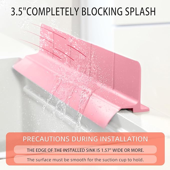 23" Ultra Silicone Sink Splash Guard Released in 2025/Dec, Self-Draining Water