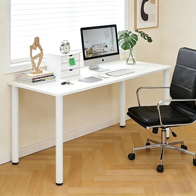 QLLY 29.5 inch / 75cm Adjustable Metal Desk Legs, Heavy Duty Furniture Table
