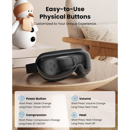 BOB AND BRAD Eye Massager FSA Eligible/HSA Eligible, EyeOasis 2 Heated Eye Mask for Migraines with Music, Smart Migraine Massager Reduce Dry Eyes Improve Sleep, Birthday Gifts for Women Men Mom Dad