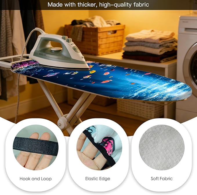 Nuxovilar Ironing Board Cover Needle Cotton 15x54 Inches | Ironing Board Cover