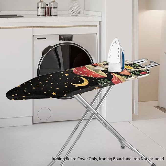 Moon Mushrooms Ironing Board Cover and Pad Non-Slip Ironing Board Protective