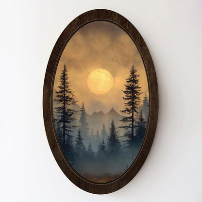 Wheatwin Celestial Room Decor, Moody Dark Academia Sunlight Sunshine Oval Wall Art Hanging Decorations for Home Bedroom Living Room, 14.56x9.05 Inch
