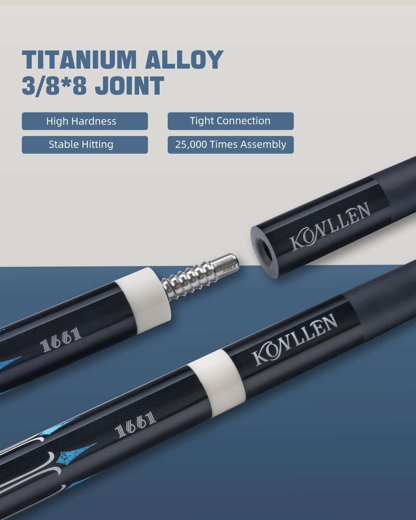 KONLLEN Carbon Fiber Pool Cue Stick Low Deflection Pool Cue Profession Billiards Cue Set for Adults with Billiards Accessories (Extension/Bolt)