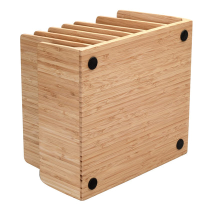 MobileVision Bamboo Device Organizer for Smartphones, Tablets and Laptops, 10 Slots