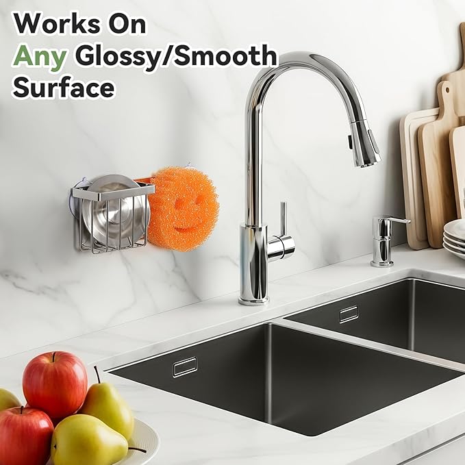 Sponge Holder for Kitchen Sink, Sponge Caddy for Scrub Daddy / Scrub Mommy