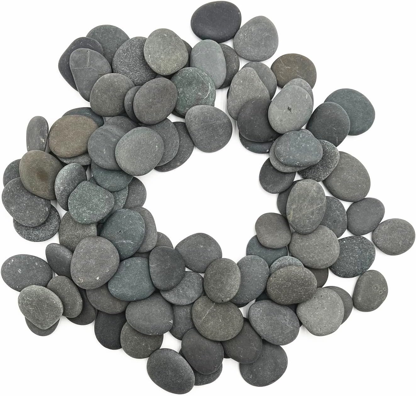 Lifetop 50PCS Painting Rocks, DIY Rocks Flat & Smooth Kindness Rocks for Arts, Crafts, Decoration, Small Rocks for Painting, Diameter Around 1.5-2.0 inch ，Hand Picked for Painting Rocks…