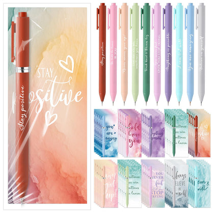 Quelay 30 Set Motivational Employee Appreciation Gifts Bulk Inspiring Quote Bookmarks Inspirational Pens for Women Team Building Gifts Employees Appreciation Thank You Coworker Staff(Inspirational)
