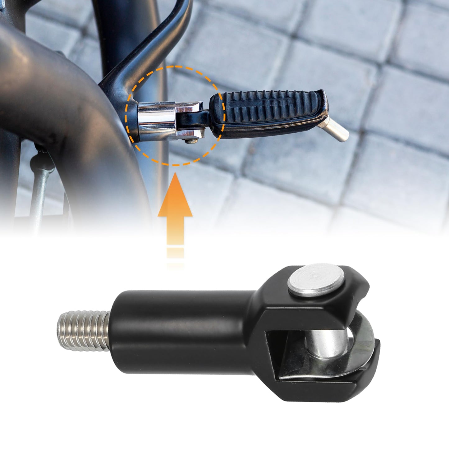X AUTOHAUX Passenger Foot Peg Supports Mounts Clevis Kit Left and Right Motorcycle Footpeg for Harley Davidson Softail 2000-2006 Footrest Mounting Clevis Hardware Kit Black