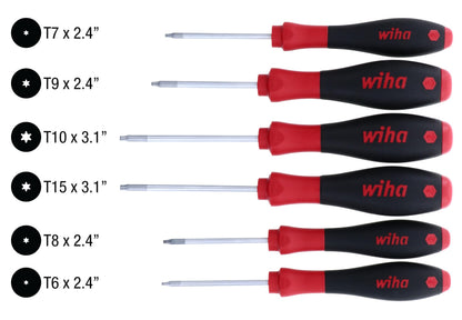 Wiha 36291 Screwdriver Set, Torx, 6 Piece