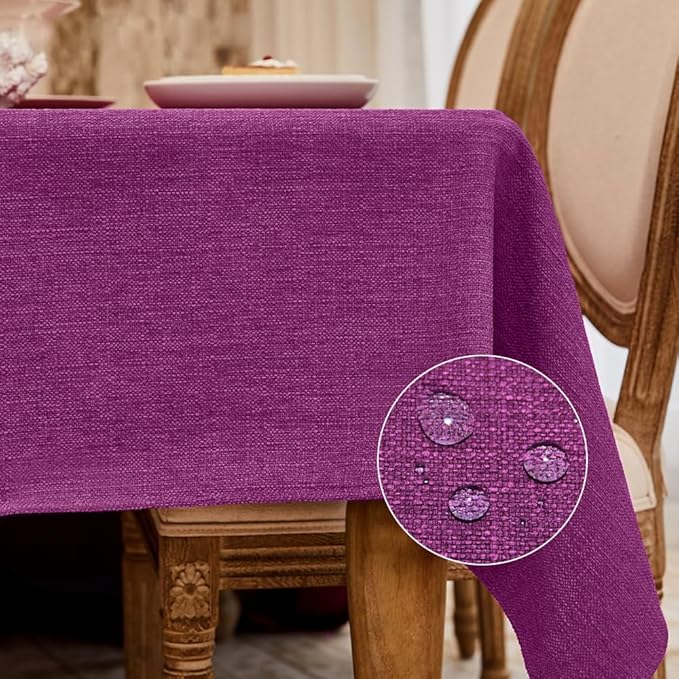 BALCONY & FALCON Rectangle Tablecloth Washable Wrinkle Resistant and Water