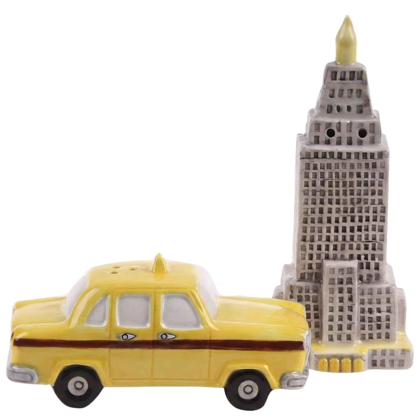 Blue Sky Ceramic 2.25" x 1.5" x 4.5" City Salt and Pepper Set