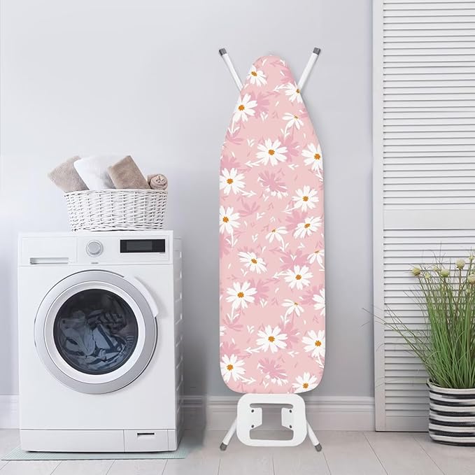 Petal Pink Ironing Covers with Thick Padding and Elasticized Edge Ironing Board