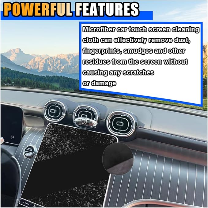 Round Car Touch Screen Cleaner Cloth, Microfiber Cleaning Pad Car Cleaning Wipes