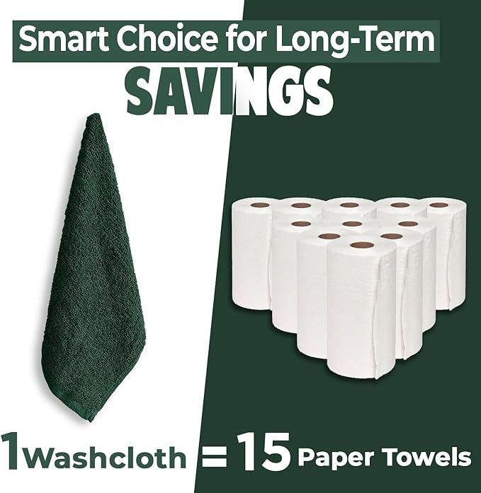 DAN RIVER 24 Pack Wash Cloths for Showering