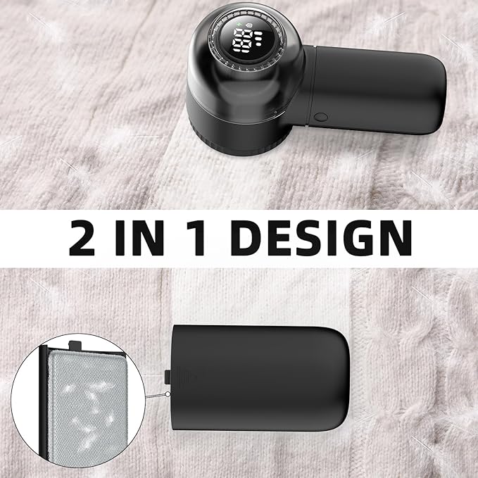 Fabric Shaver Electric Lint Remover Rechargeable Sweater Shaver Dual Protection