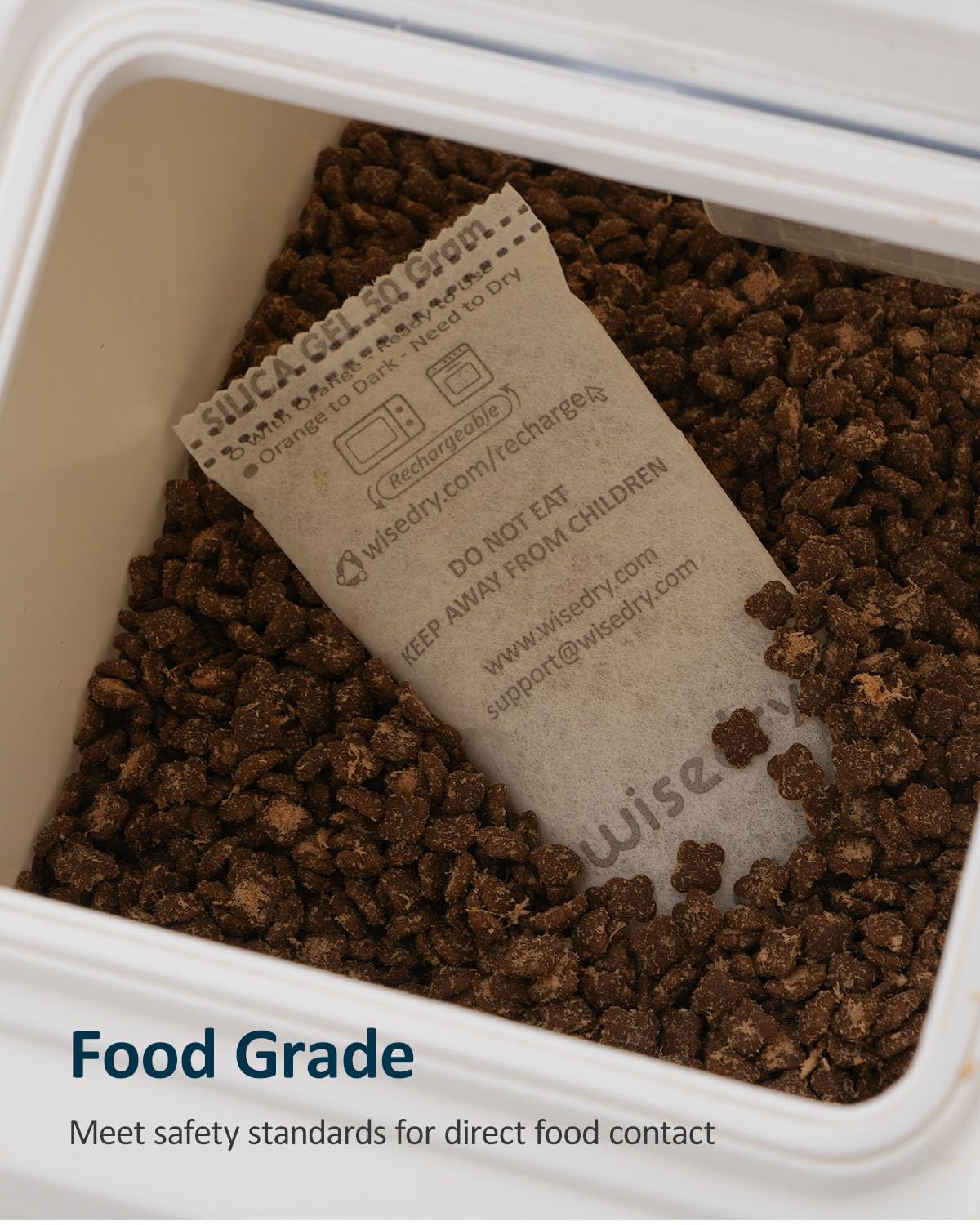 wisedry 50 Gram [10 Packs] Silica Gel Desiccant Sachets Microwave Fast Reactivate Desiccant Bags with Indicating Beads for Closet Gun Safes Bathroom Food Grade