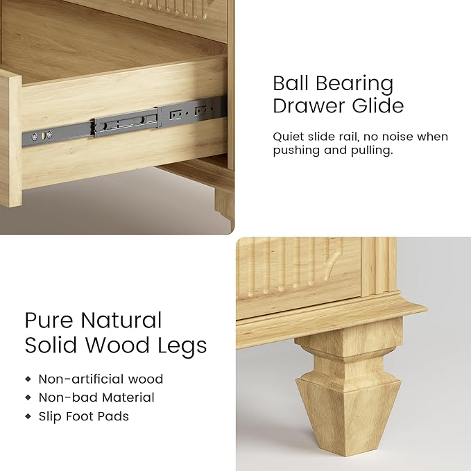 FREDEES 25.6'' Wide Bedside Table