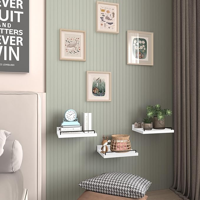 RYOFOBETTO Small Floating Shelf, 6X9 Inches Farmhouse Wall Shelves