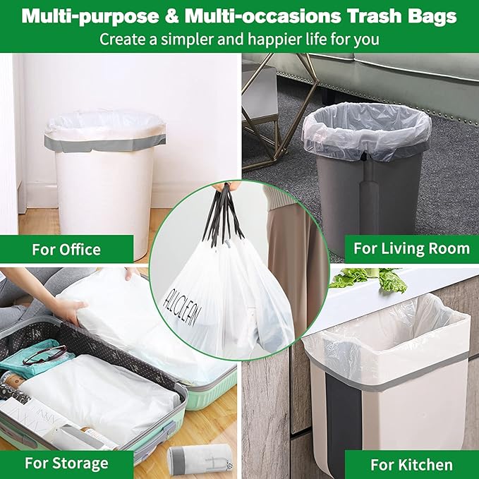 ALLCLEAN Small Trash Bags 4 Gallon