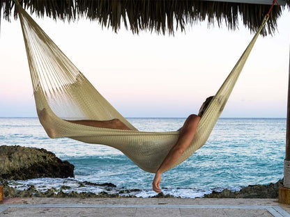 Handwoven Hammock by Yellow Leaf Hammocks - Double Size, Fits 1-2 PPL, 400lb max - Weathersafe, Super Strong, Easy to Hang, Ultra Soft, Artisan Made - Color: Natural Khaki