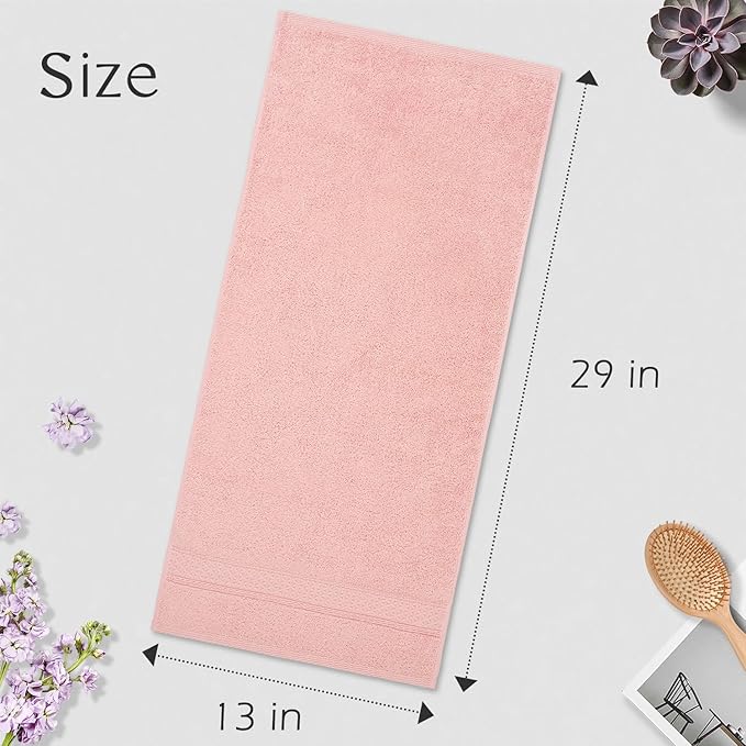 Cleanbear Hand Towel Face Towel Set, 100% Cotton, Size 29" x 13"