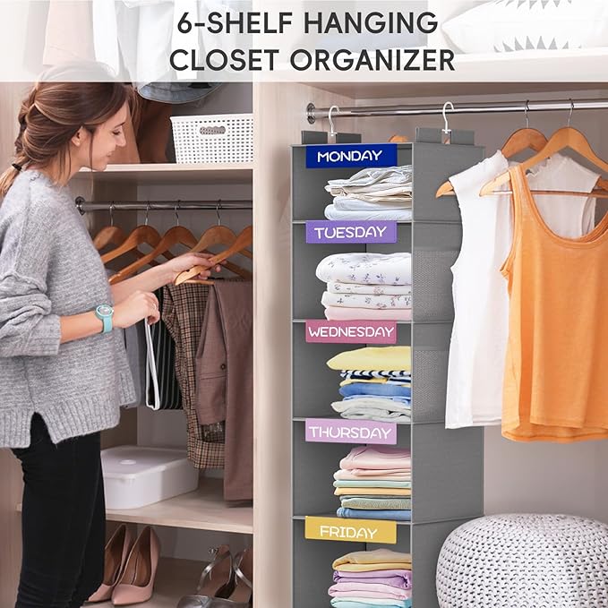 VERONLY Weekly Hanging Closet Organizer