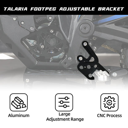 CHANGCHENG Motorcycle Foot Pedal Brackets Talaria Six Positions Rest Bracket Brace Support Adjustable for Talaria Sting MX3 MX4 Electric Dirt Bike Black