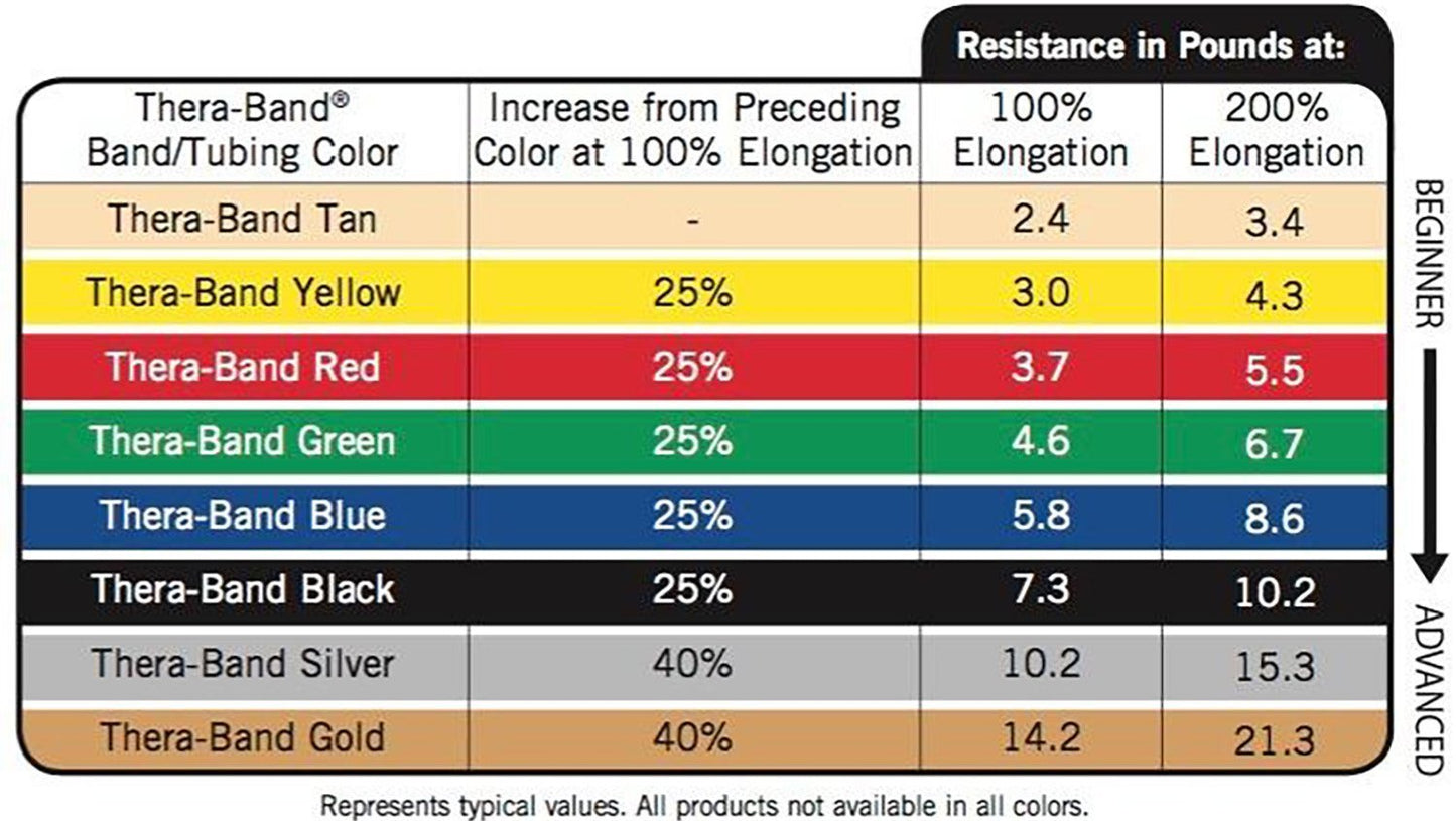 THERABAND Resistance Bands, 5 Foot, 30 Count Professional Latex Elastic Bands For Upper & Lower Body Exercise, Physical Therapy, Lower Pilates, At-Home Workouts, & Rehab, Medium Red, Level 2