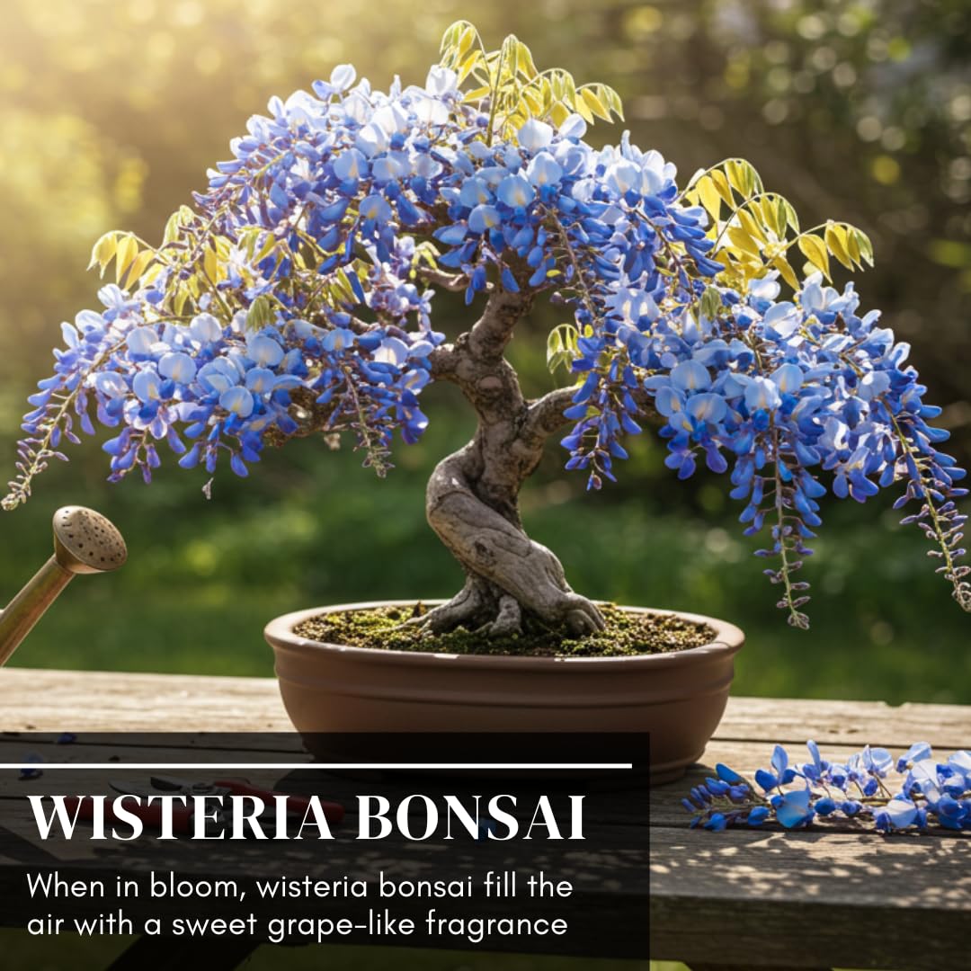 Beautiful Blue Moon Wisteria, Vine Plant, Attracts Hummingbirds, Potted Plant Fragrant Flowrs, in Dormancy (1-2 Feet). not for Sale California