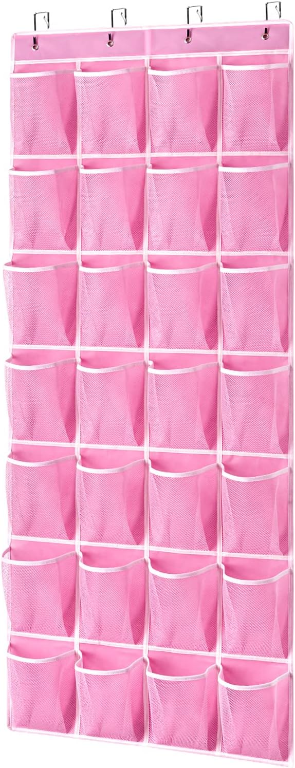 KEEPJOY 28 Pockets Hanging Shoe Organizer, Over the Door Shoe Organizer