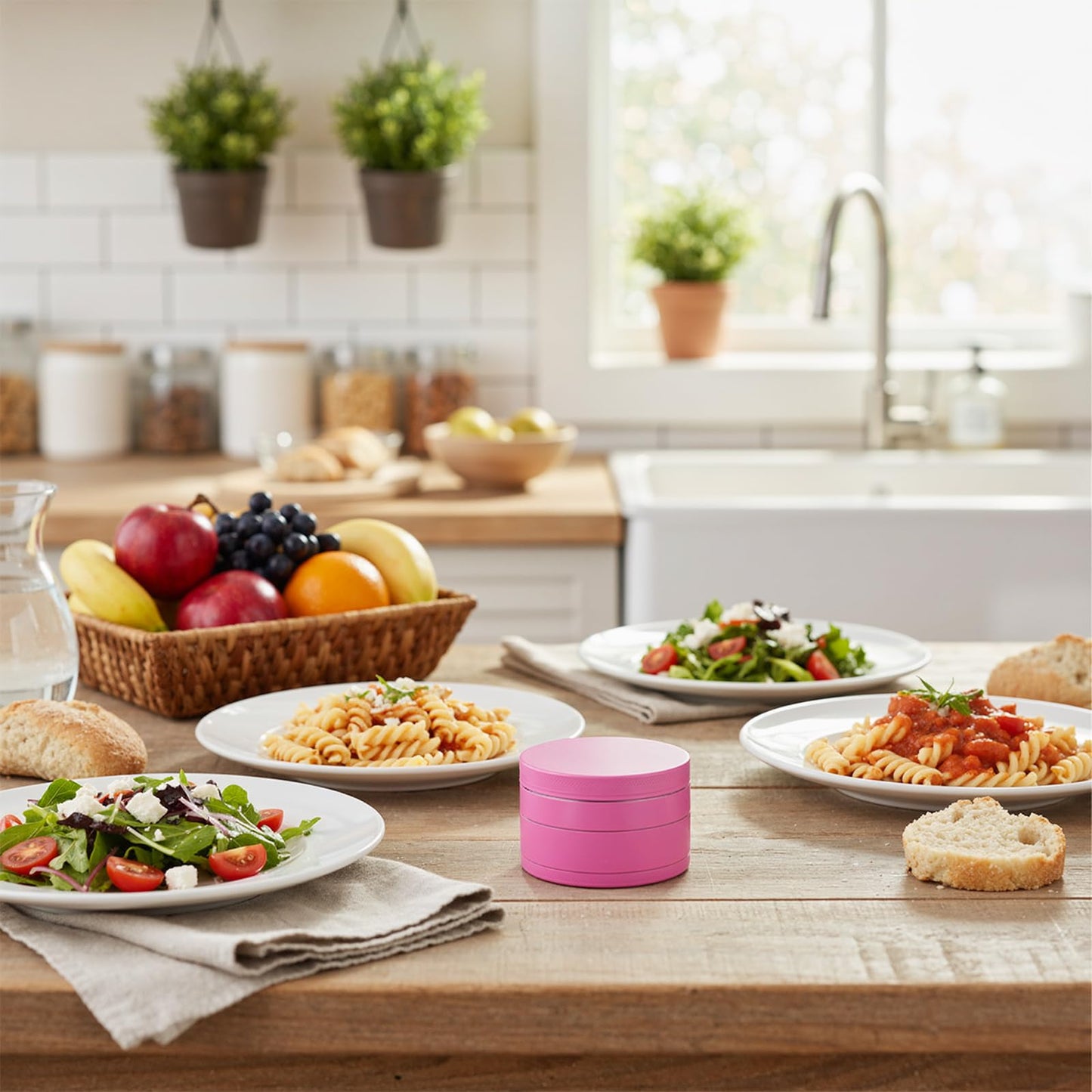 Nuovoware Grinder Spice Grinder, ‌Pink
