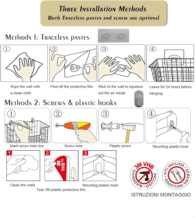 2 Pack【Extra Large】Hanging Kitchen Basket, Wire Storage Basket,