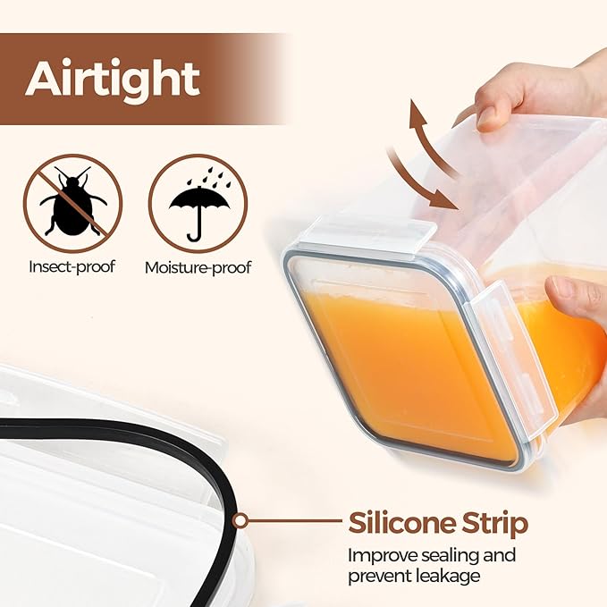 ComSaf Brown Sugar Container Set of 2, Airtight Food Storage Containers