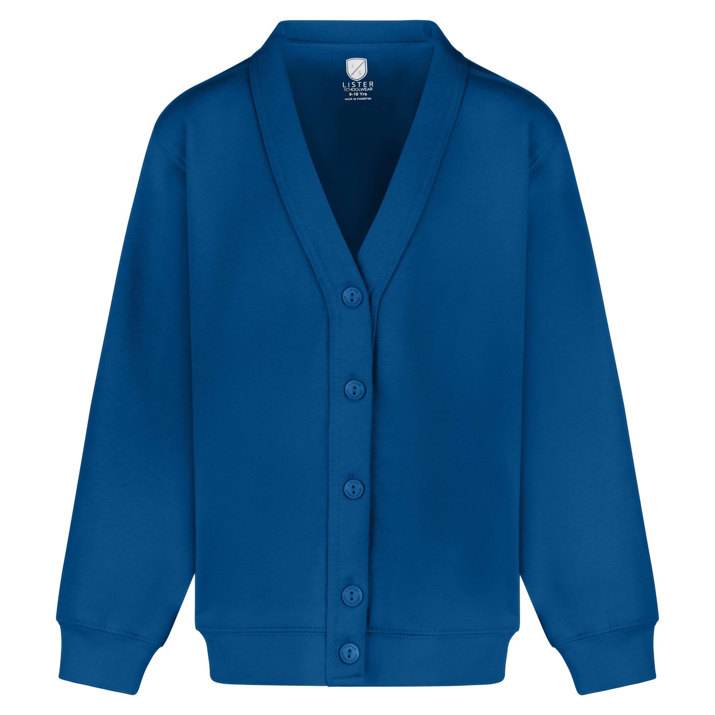 Miss Chief Girls Smart School Cardigan Sweatshirt Uniform Age 3 4 5 6 7 8 9 10 11 12 13 ((30) 9-10yrs, Royal Blue)
