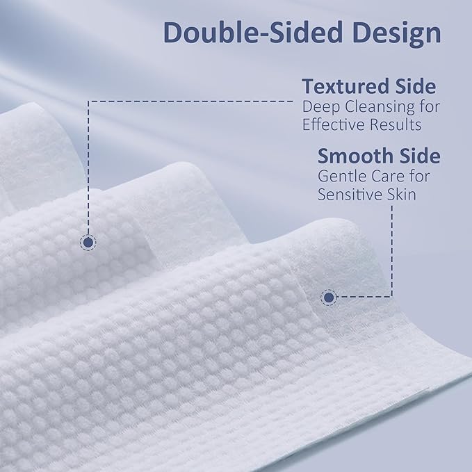 Ourmed Life Face Towels, Disposable Biodegradable Clean Facial Wash Cloth