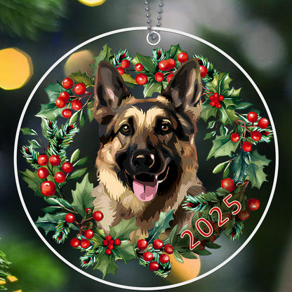 German Shepherd Ornament, Dog Christmas Ornaments 2025, Dog Ornaments for Christmas Tree - German Shepherd Gifts for Women, Men, German Gifts