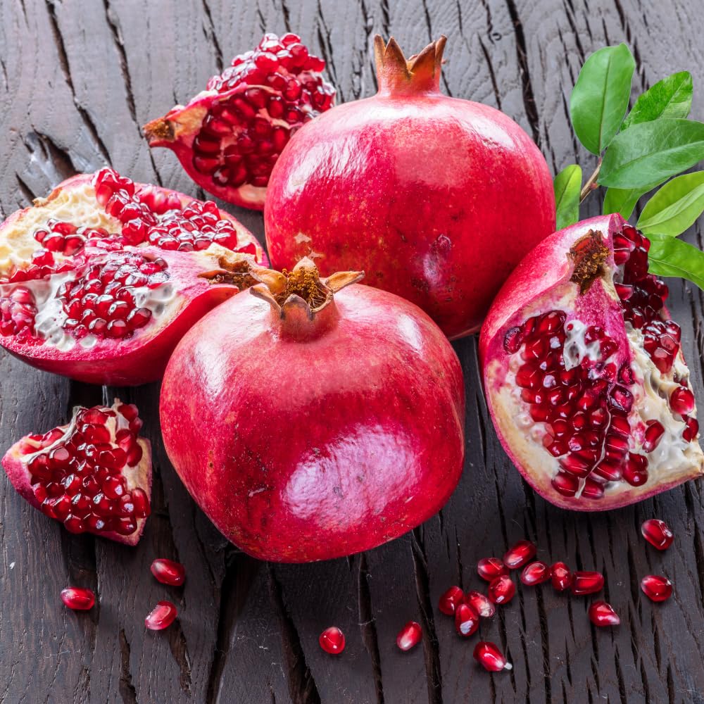 Pomegranate Plant Live, 20-24 Inches Tall Tree in Gallon Pot, Farfianka Pomegranate Fruit Plant, Sweet, Juicy Red Pomegranates, Hardy, Fast-Growing Ornamental Fruit Tree, No Ship to CA,HI,AK